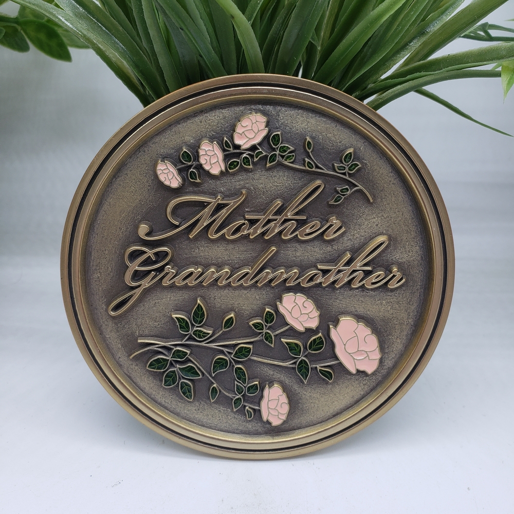Batesville Bronze Casket Medallion Mother Grandmother Funeral Grave Marker